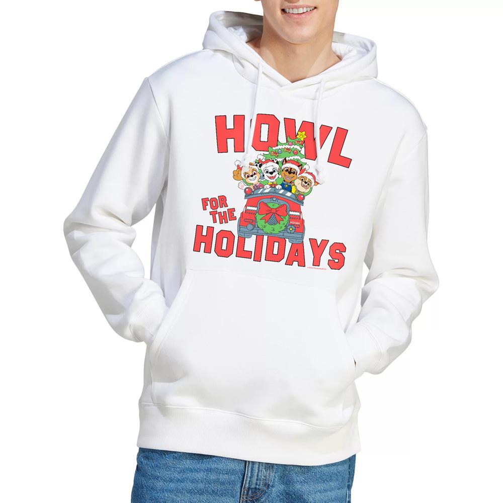 White - Lifestyle - Paw Patrol Mens Howl For The Christmas Holidays Hoodie