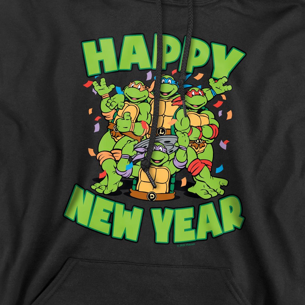 Black - Pack Shot - Teenage Mutant Ninja Turtles Mens Group New Year Hoodie