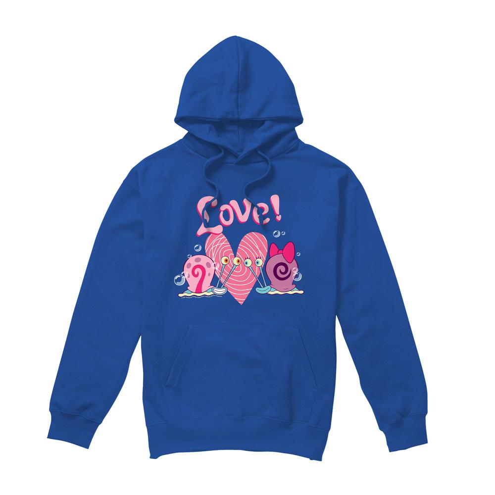 Royal Blue - Front - SpongeBob SquarePants Mens Valentine´s Love Gary & Snellie Hoodie