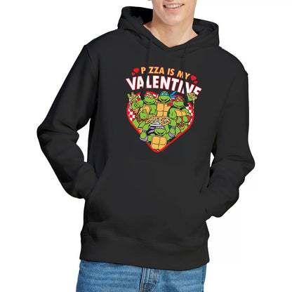 Black - Lifestyle - Teenage Mutant Ninja Turtles Mens Pizza Is My Valentine Hoodie