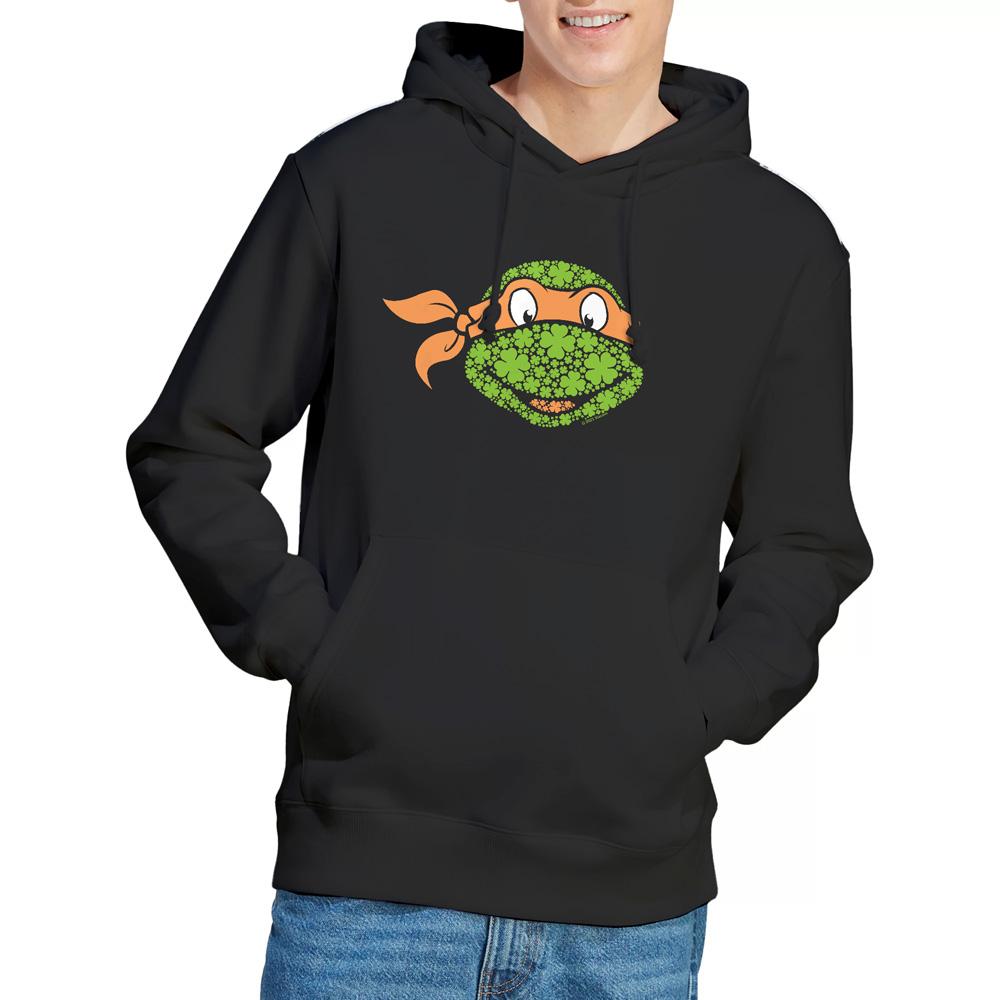 Black - Lifestyle - Teenage Mutant Ninja Turtles Mens Michelangelo Clover St Patricks Day Hoodie
