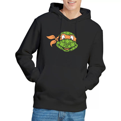 Black - Lifestyle - Teenage Mutant Ninja Turtles Mens Michelangelo Clover St Patricks Day Hoodie
