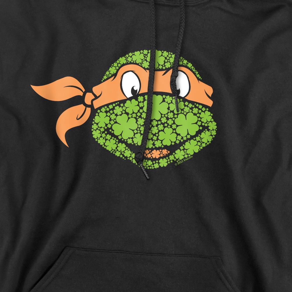 Black - Pack Shot - Teenage Mutant Ninja Turtles Mens Michelangelo Clover St Patricks Day Hoodie