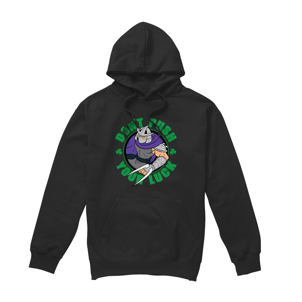 Black - Front - Teenage Mutant Ninja Turtles Mens Luck Shredder St Patricks Day Hoodie