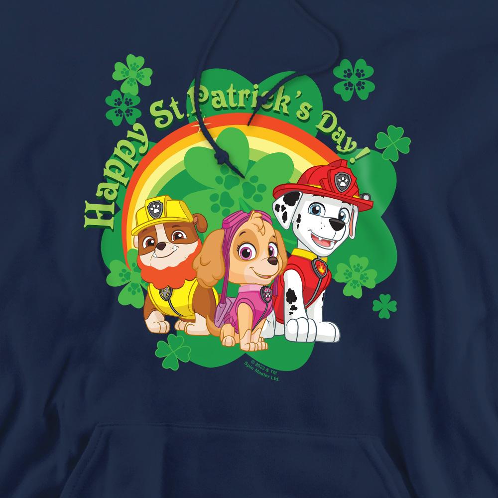 Navy - Pack Shot - Paw Patrol Mens Team St Patricks Day Hoodie