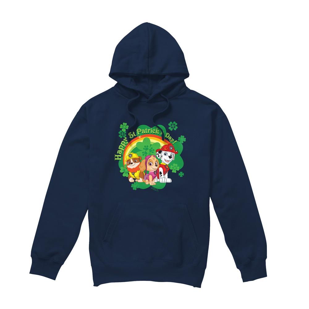 Navy - Front - Paw Patrol Mens Team St Patricks Day Hoodie