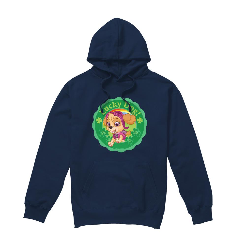 Navy - Front - Paw Patrol Mens Lucky Dog St Patricks Day Hoodie