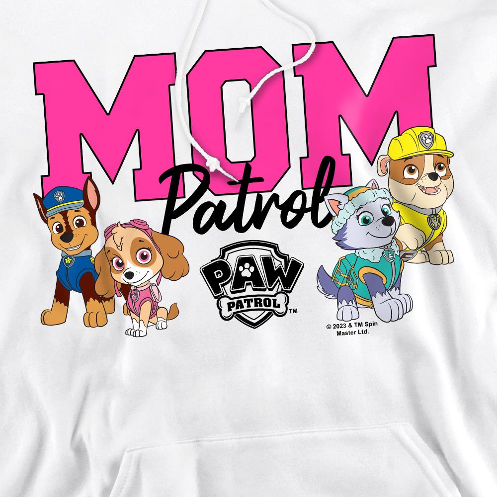 White - Side - Paw Patrol Mens Mom Patrol Mothers Day Hoodie