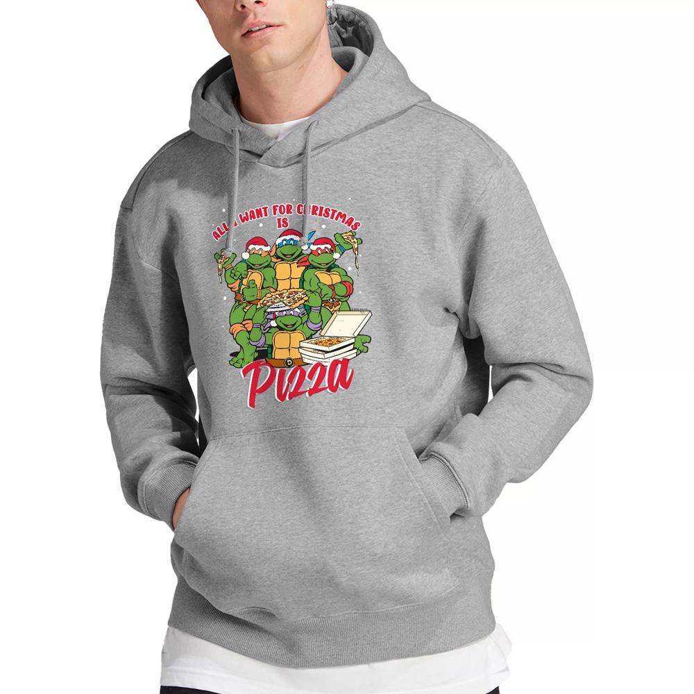 Sport Heather - Lifestyle - Teenage Mutant Ninja Turtles Mens Pizza Christmas Hoodie