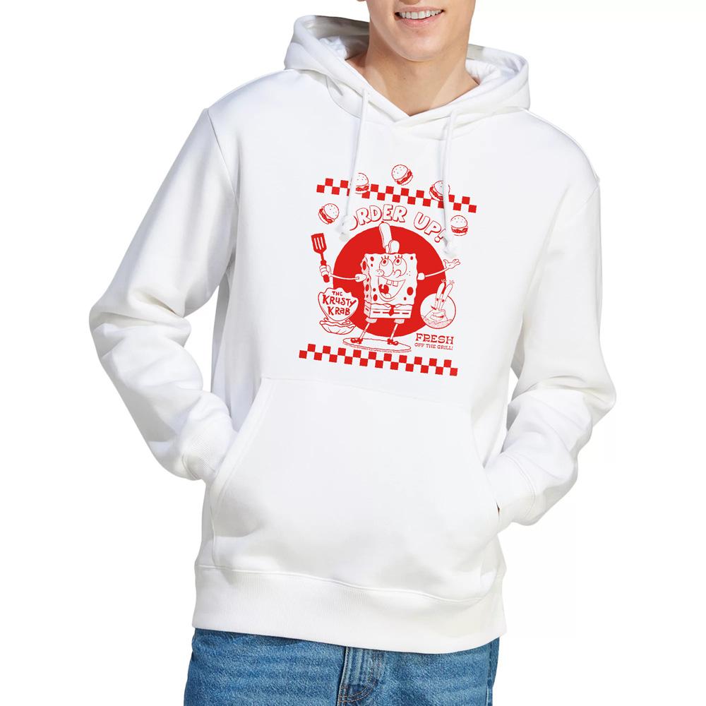 White - Lifestyle - SpongeBob SquarePants Mens Order Up! Hoodie