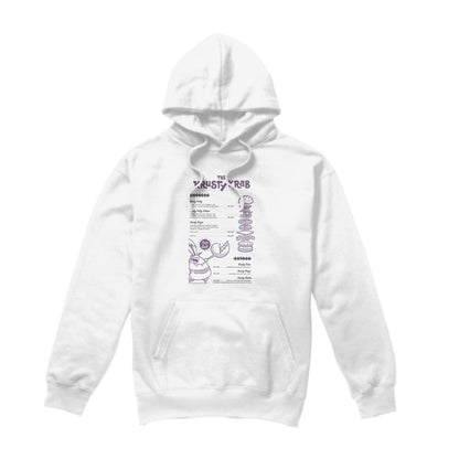 White - Front - SpongeBob SquarePants Mens Krusty Krab Menu Hoodie