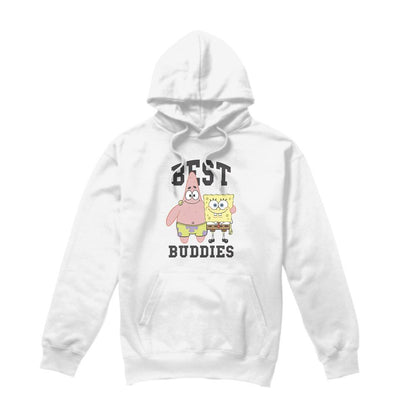 White - Front - SpongeBob SquarePants Mens Best Buddies Patrick Star Hoodie