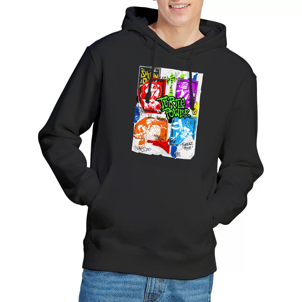 Black - Lifestyle - Tales of the Teenage Mutant Ninja Turtles Mens Lino Poster Hoodie