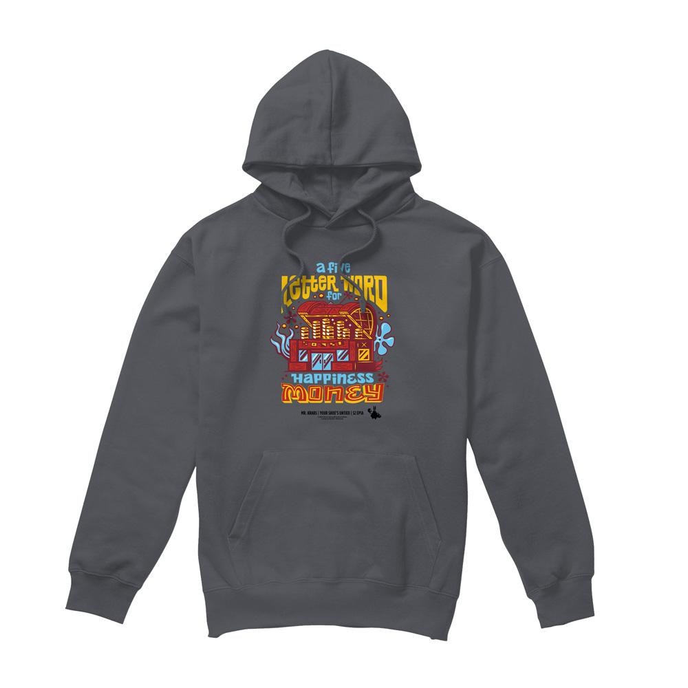 Charcoal - Front - SpongeBob SquarePants Mens Money Mr Krabs Hoodie