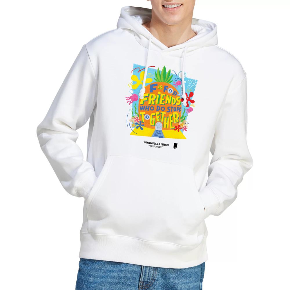 White - Lifestyle - SpongeBob SquarePants Mens Friends Pineapple Hoodie