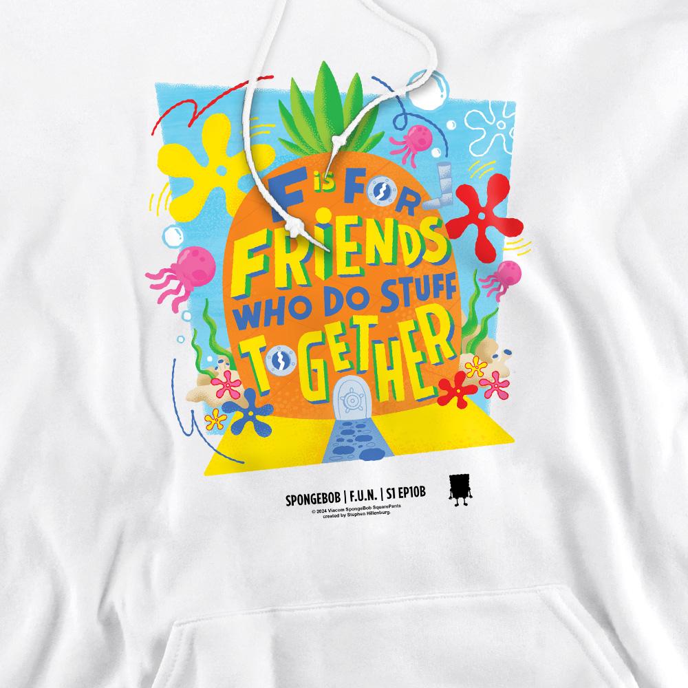 White - Pack Shot - SpongeBob SquarePants Mens Friends Pineapple Hoodie