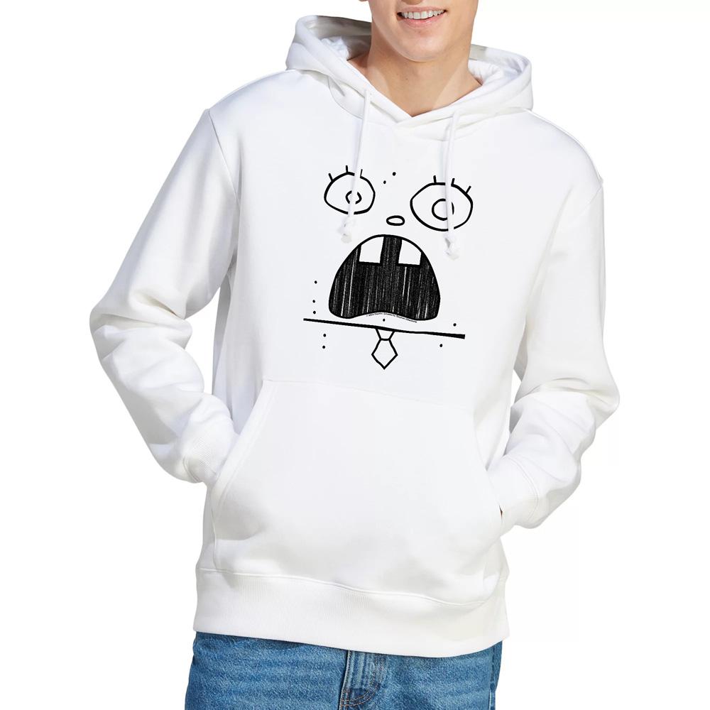 White - Lifestyle - SpongeBob SquarePants Mens Doogle Face Hoodie
