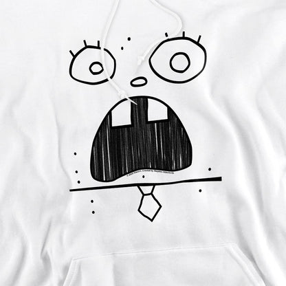 White - Side - SpongeBob SquarePants Mens Doogle Face Hoodie