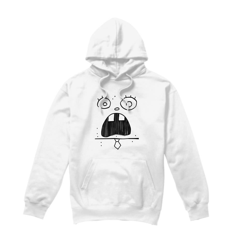 White - Front - SpongeBob SquarePants Mens Doogle Face Hoodie