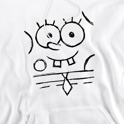 White - Pack Shot - SpongeBob SquarePants Mens Sketch Smile Hoodie