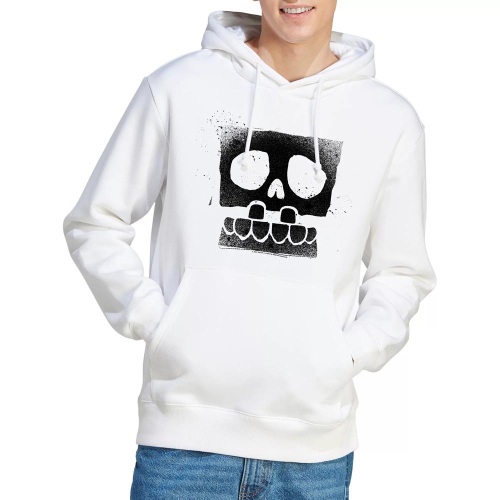White - Lifestyle - SpongeBob SquarePants Mens Skull Spray Hoodie