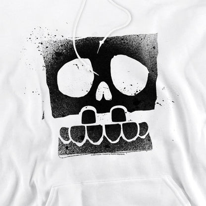White - Pack Shot - SpongeBob SquarePants Mens Skull Spray Hoodie