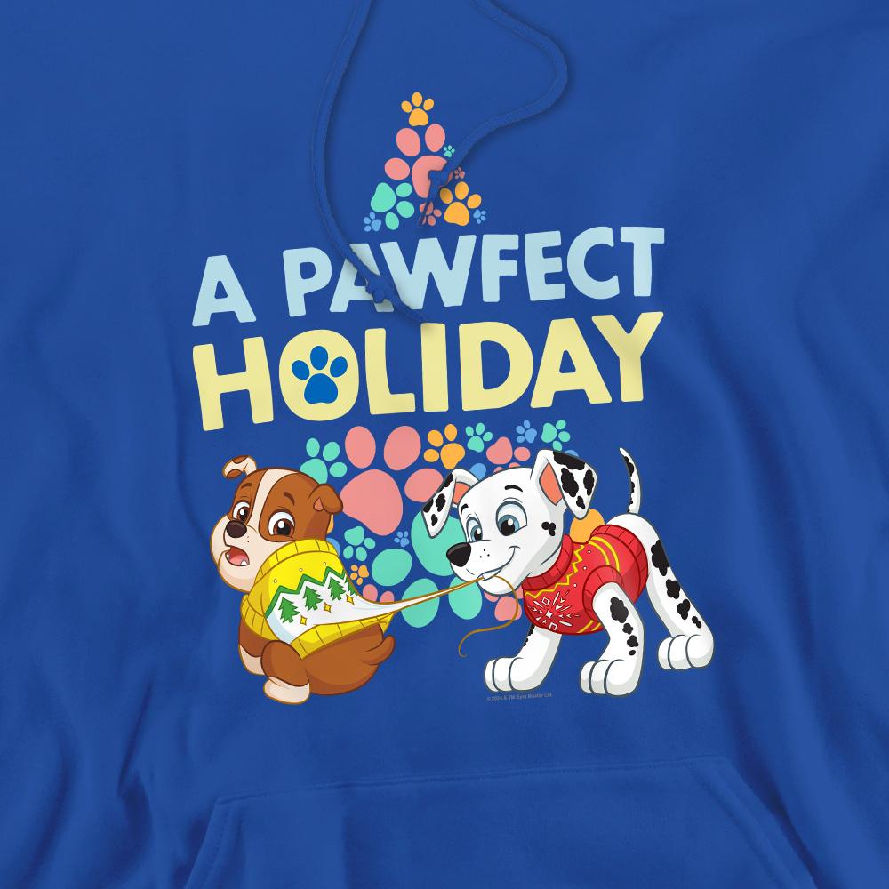 Royal Blue - Pack Shot - Paw Patrol Mens A Pawfect Holiday Rubble & Marshall Christmas Hoodie