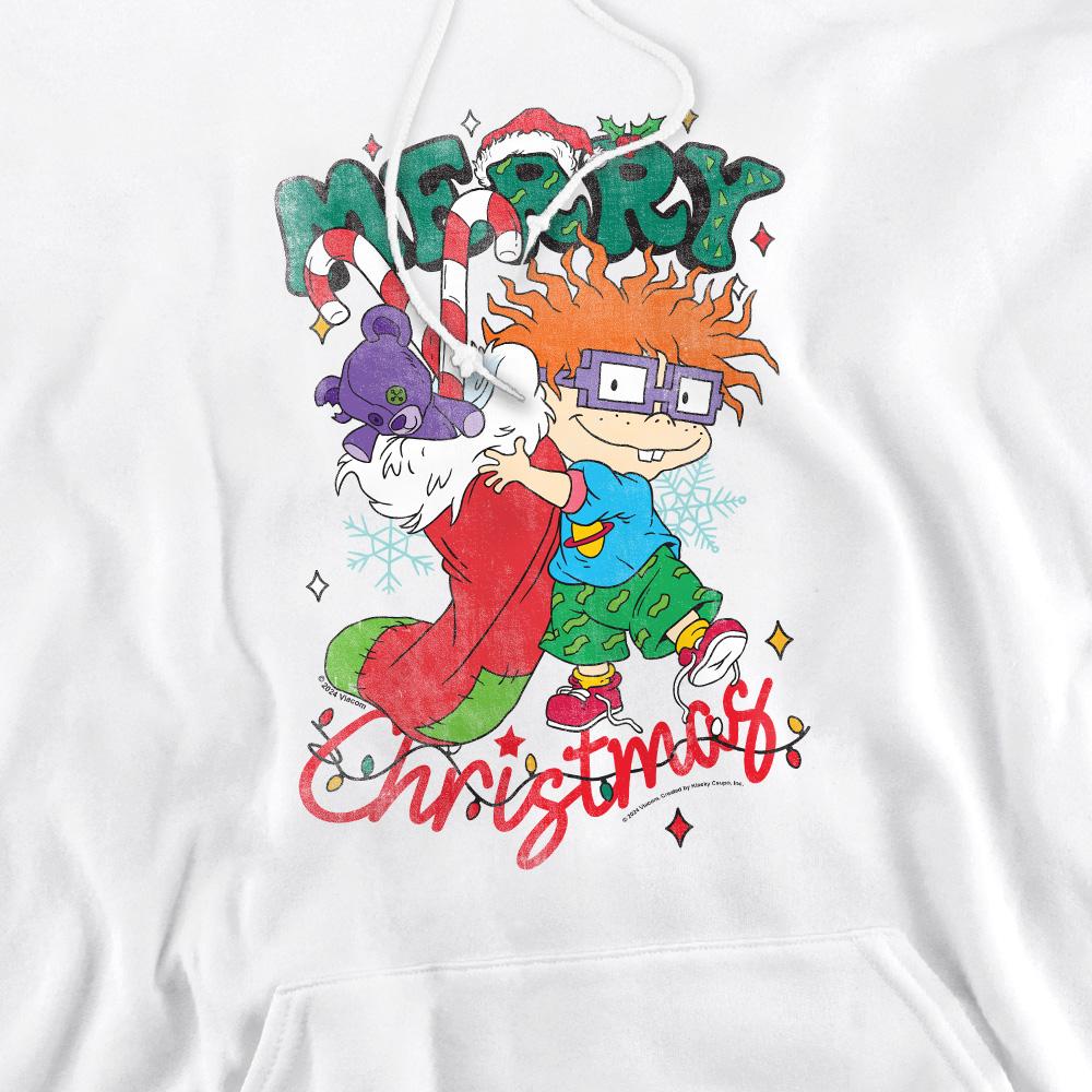 White - Pack Shot - Rugrats Mens Chucky Christmas Stocking Hoodie
