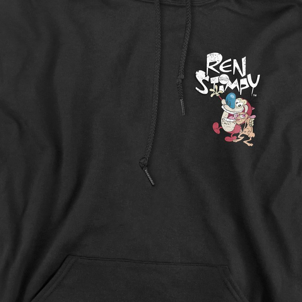 Black - Pack Shot - Ren & Stimpy Mens Warhol Hoodie