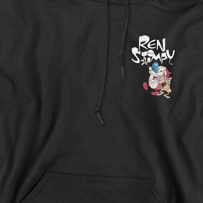 Black - Pack Shot - Ren & Stimpy Mens Warhol Hoodie