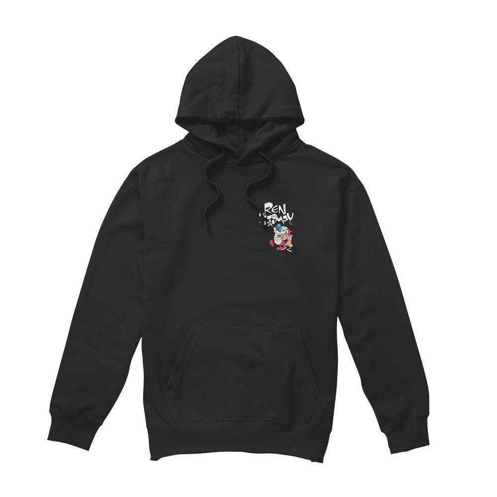Black - Front - Ren & Stimpy Mens Warhol Hoodie