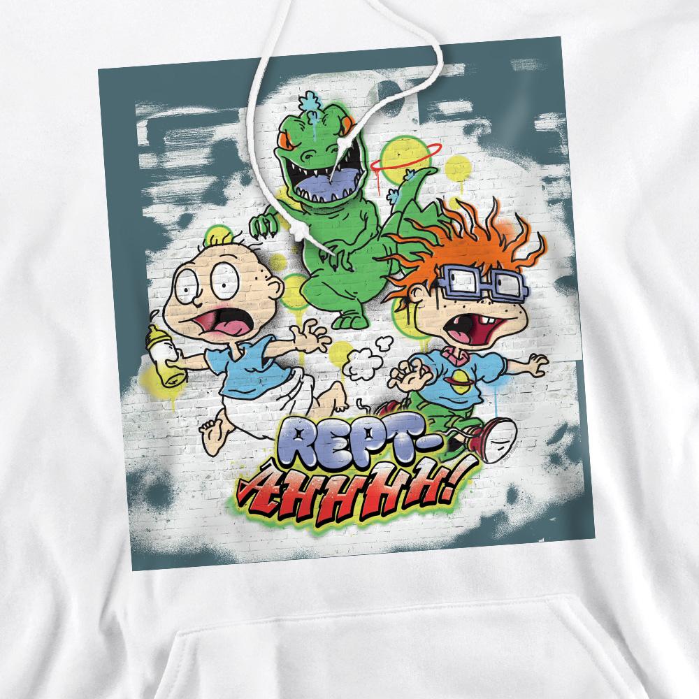 White - Pack Shot - Rugrats Mens Rept-Ahhhhh! Tommy & Chucky Hoodie