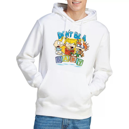 White - Lifestyle - Rugrats Mens Don´t Be A Baby Blocks Hoodie