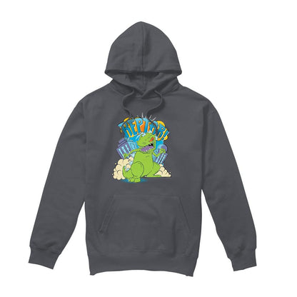 Charcoal - Front - Rugrats Mens Stomp Reptar Hoodie