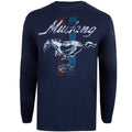Navy - Front - Ford Mens Mustang Stripe Long-Sleeved T-Shirt