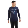 Navy - Lifestyle - Ford Mens Mustang Stripe Long-Sleeved T-Shirt