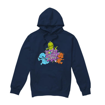 Navy - Front - Rugrats Mens Babies Run For The Hills Hoodie