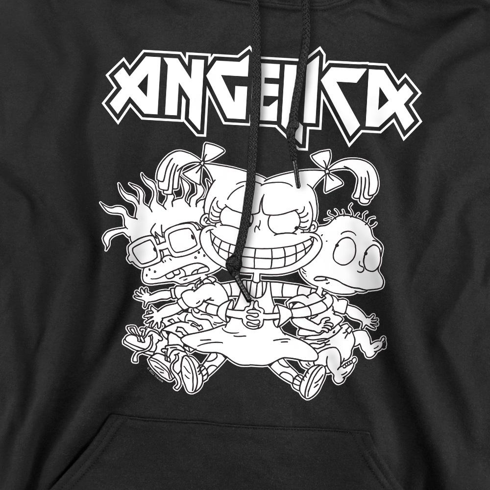 Black - Pack Shot - Rugrats Mens Angelica Pickles Rocks Hoodie