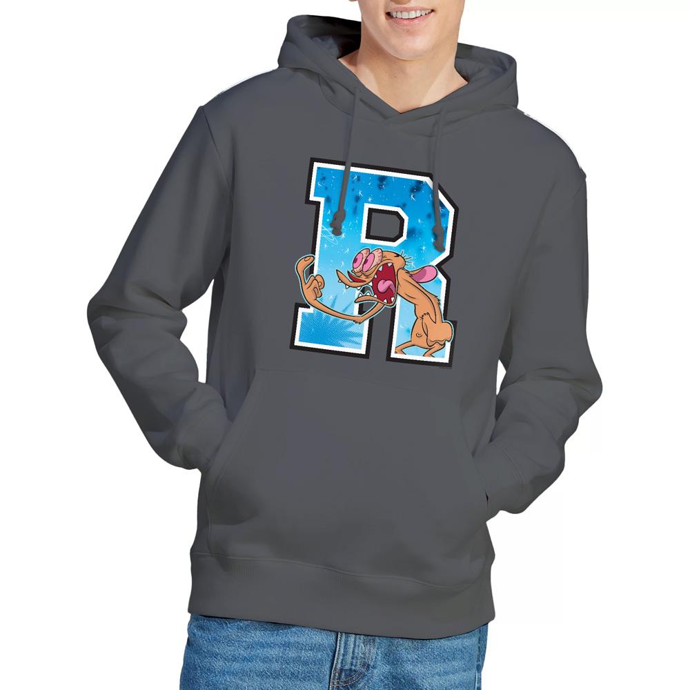 Charcoal - Lifestyle - Ren & Stimpy Mens R Is For Ren Hoodie