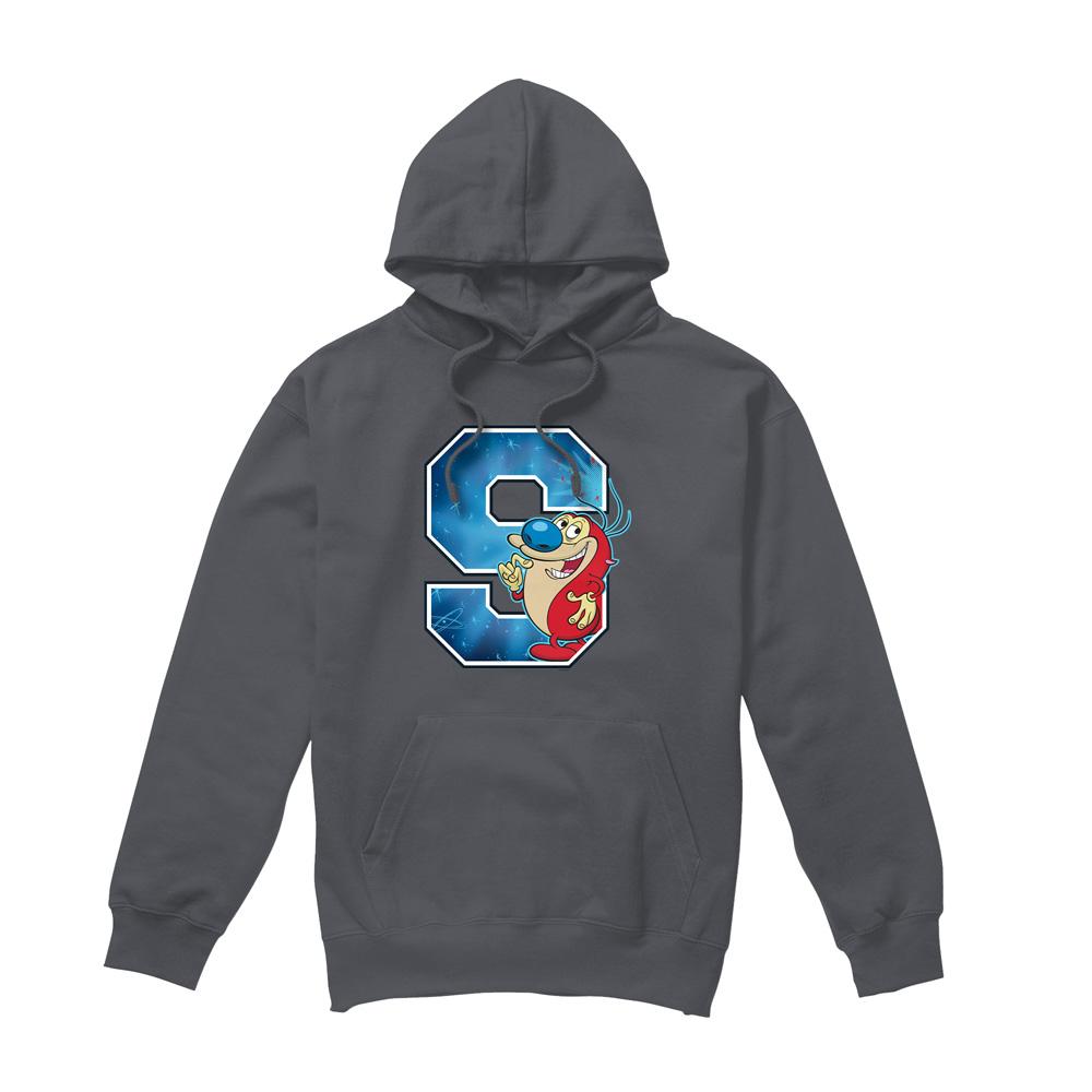 Charcoal - Front - Ren & Stimpy Mens S Is For Stimpy Hoodie