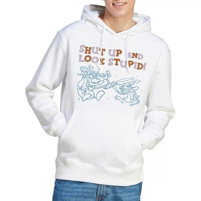 White - Lifestyle - Ren & Stimpy Mens Shut Up And Look Stupid! Hoodie