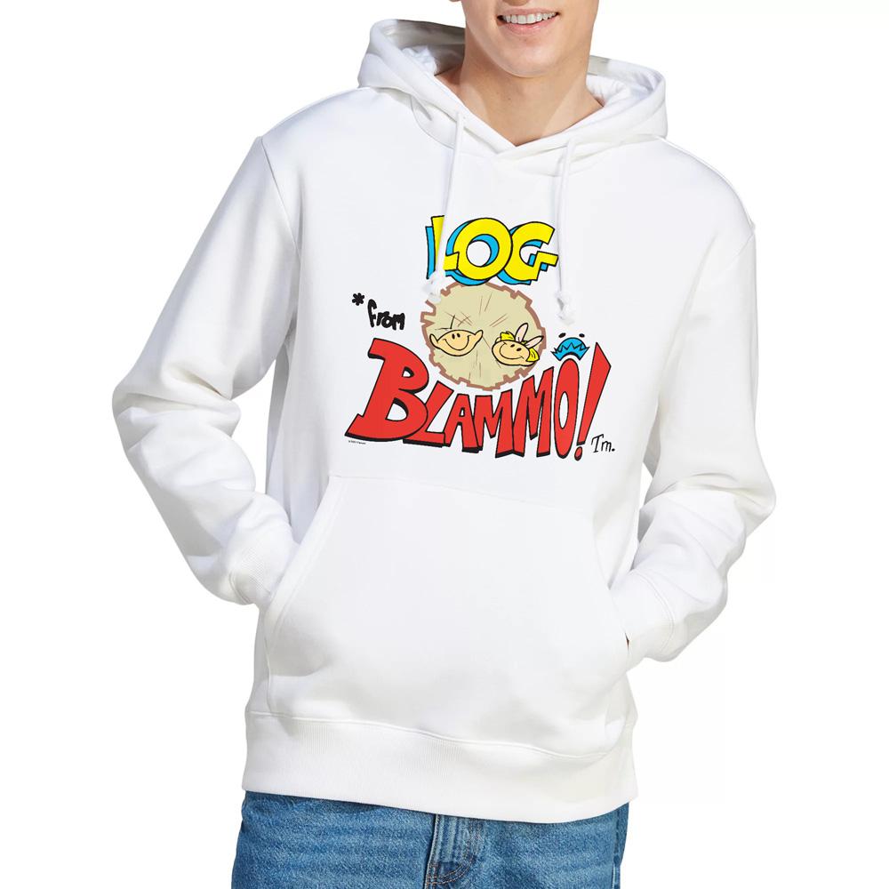 White - Lifestyle - Ren & Stimpy Mens Log From Blamo Hoodie