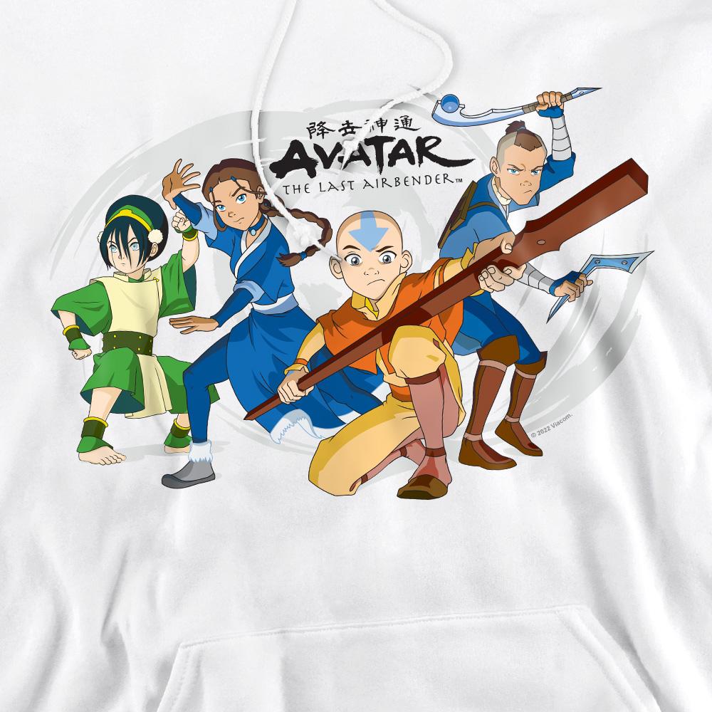 White - Side - Avatar: The Last Airbender Mens Group Hoodie
