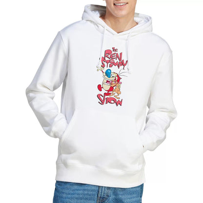 White - Lifestyle - Ren & Stimpy Mens Show Hoodie