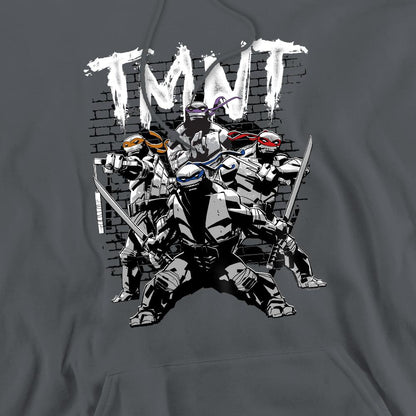 Charcoal - Side - Teenage Mutant Ninja Turtles Mens TMNT Team Hoodie