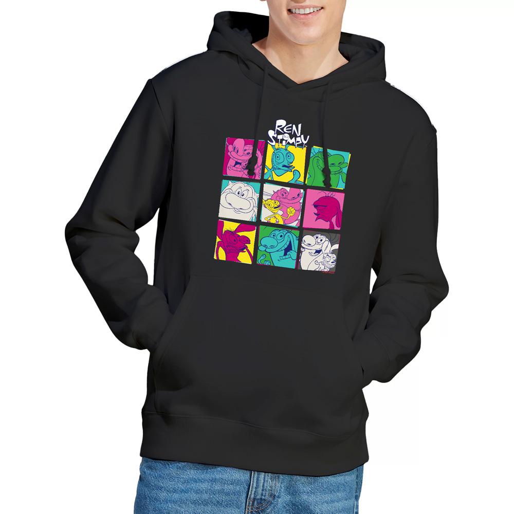 Black - Lifestyle - Ren & Stimpy Mens Warhol 2 Hoodie