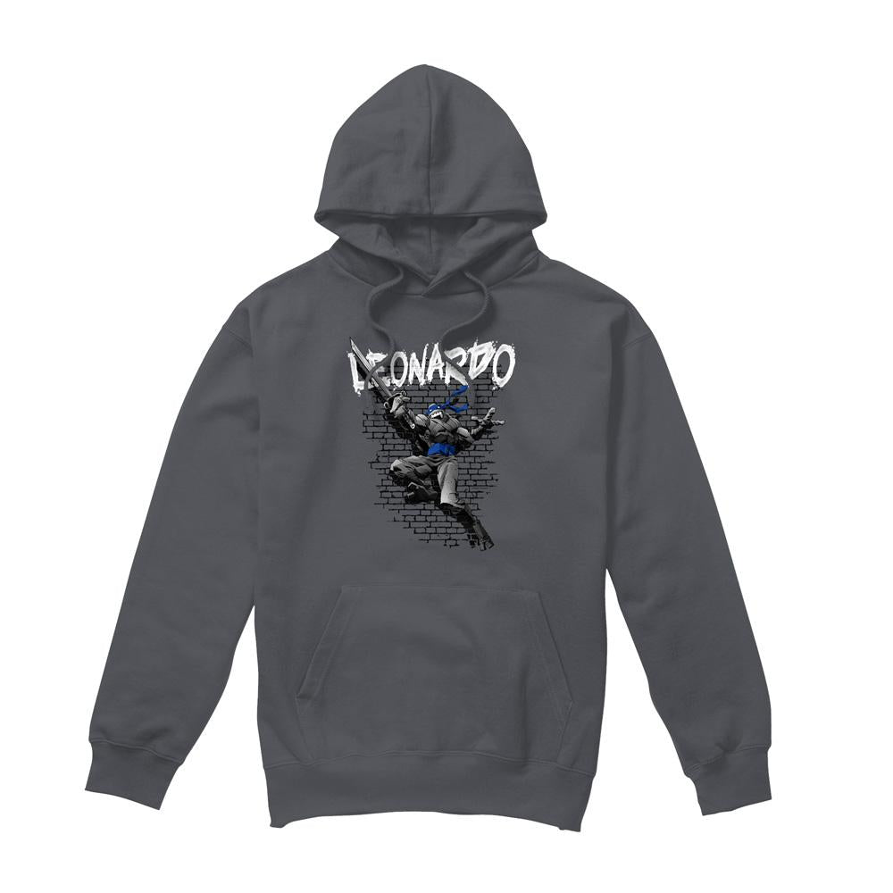 Charcoal - Front - Teenage Mutant Ninja Turtles Mens Leonardo Hoodie