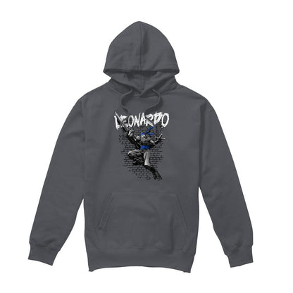 Charcoal - Front - Teenage Mutant Ninja Turtles Mens Leonardo Hoodie