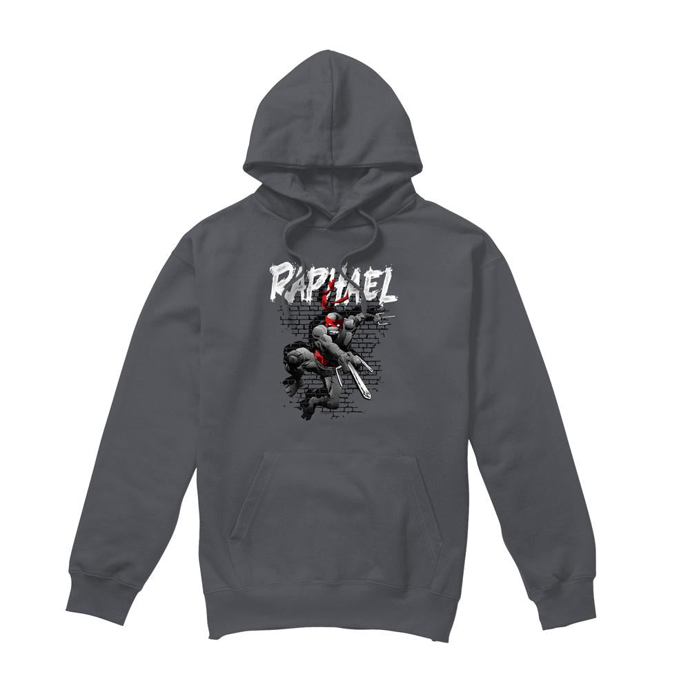 Charcoal - Front - Teenage Mutant Ninja Turtles Mens Raphael Hoodie