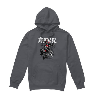 Charcoal - Front - Teenage Mutant Ninja Turtles Mens Raphael Hoodie
